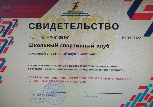 ШКОЛЬНЫЙ СПОРТИВНЫЙ КЛУБ